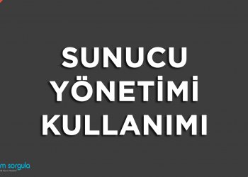 Sunucu Yönetimi Kullanımı